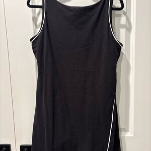 Classic Black Mini Dress with Contrast Piping